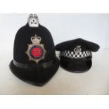Greater Manchester police helmet & Hertfordshire c