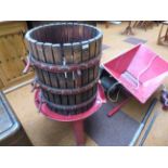 Early wine press with all attachments-Height 93 cm