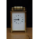 Brass carriage clock visual escapement