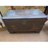 Early camphor wood chest. 104 cm wide