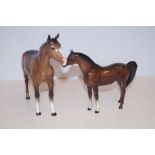 Beswick Xayal & Bois roussel horses