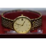 Rotary quartz wristwatch with box, papers & spare