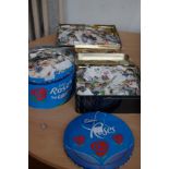 3 Large tins of loose world stamps