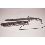 Ornate bull fighting knife & scabbardb