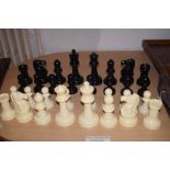 Oversized plastic chess set