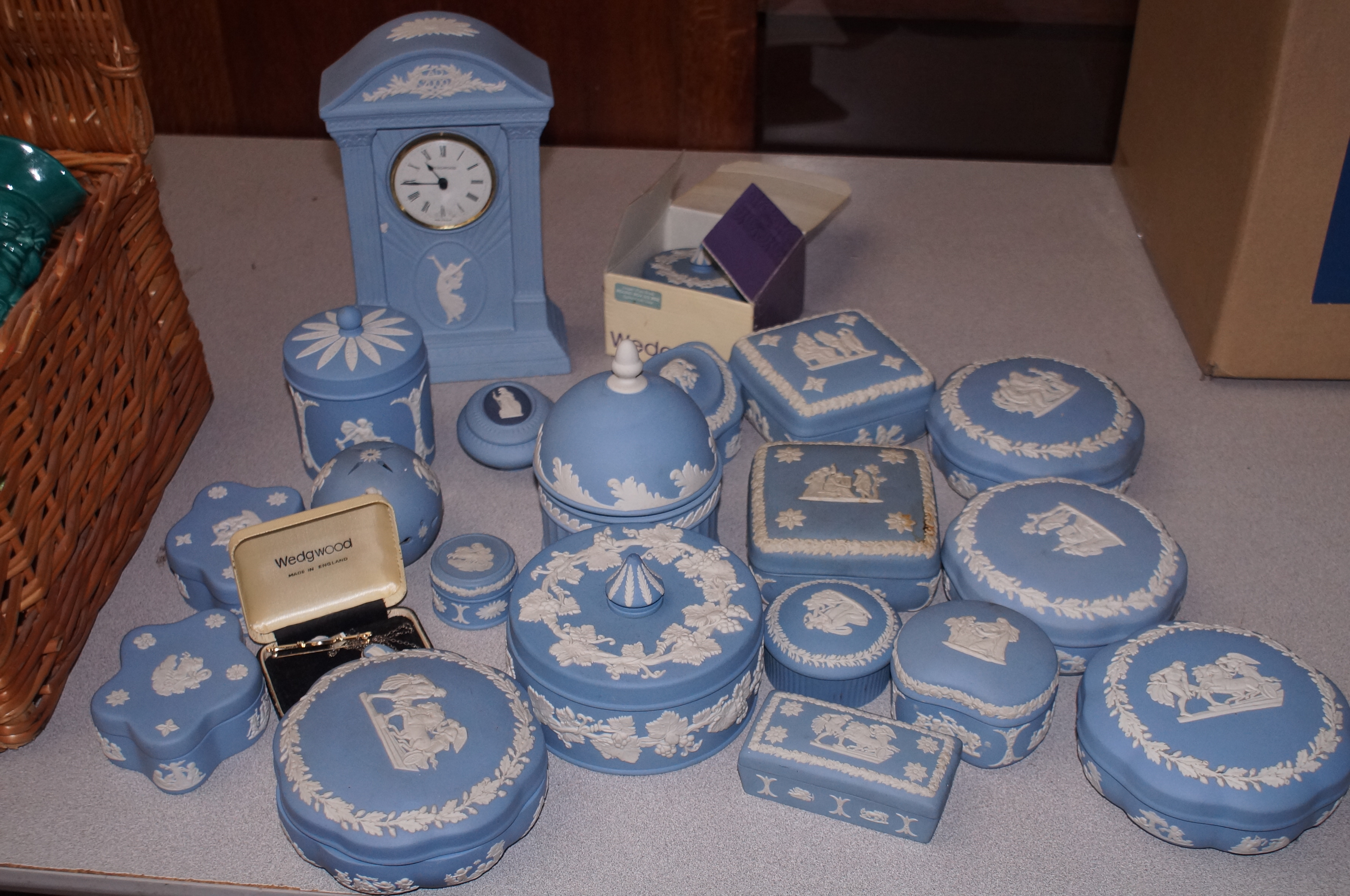 Large collection of Wedgwood jasper ware