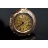 Victorian gold fob watch (Hallmark rubbed) Total w