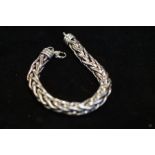 Silver heavy ornate wrist chain