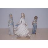 3x Lladro figures, 1 A/F