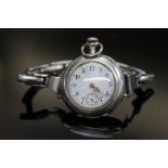 800 Grade silver trench watch