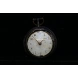 18th Century pair case pocket watch, requires atte