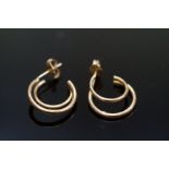 Pair of 9ct gold earrings