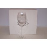 Rose Isle crystal set of 6 wine glasses