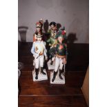 Collection of 6 ceramic military figures