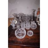 Collection of turone crystal ware