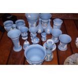 Large collection of Wedgwood jasper ware