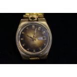 Gents Seiko 5 gold plated automatic wristwatch