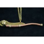 Copper & brass navy whistle