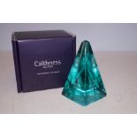 Caithness Celtic knot aqua paperweight