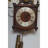 Wall clock with weights & pendulum