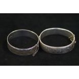 2x Silver bangles