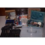 Collection of artist equipment & sewing equipment-