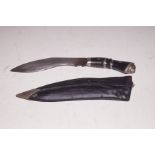 Small kukri knife & scabbard