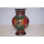 Large Chinese cloisonné vase Height 33 cm