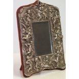 Victorian cherub white metal mirror possibly silve