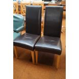 2 leatherette dining chairs