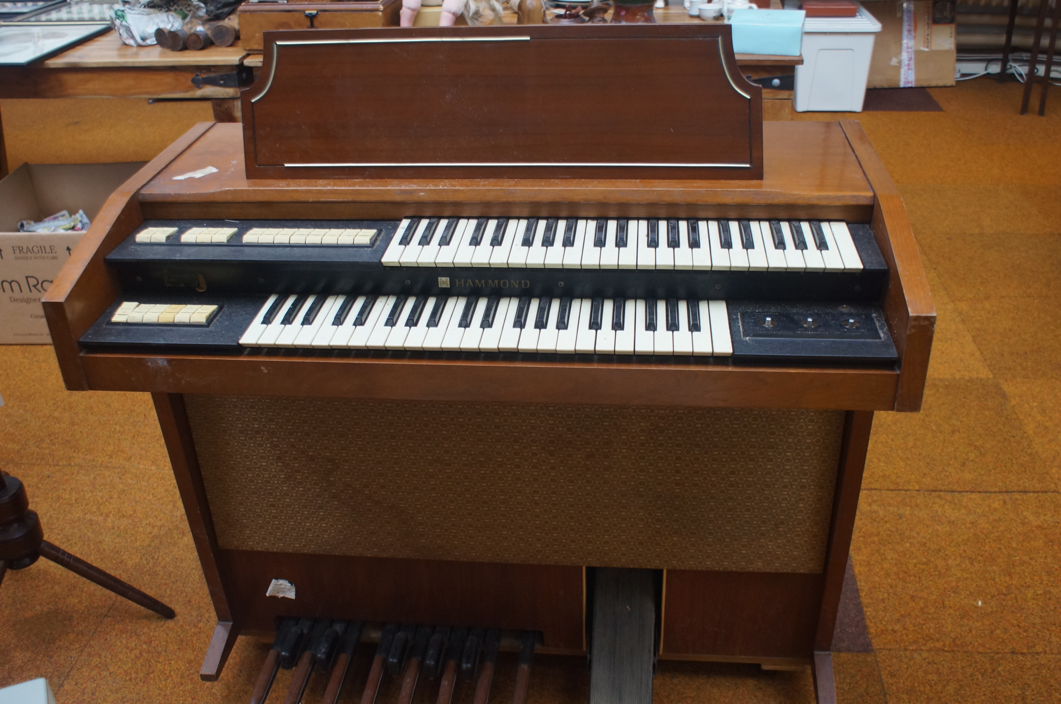 Vintage electric pedal organ