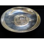 Silver dish with galleon embossed