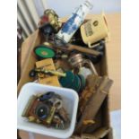 A box of miscellaneous items