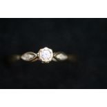 9ct Gold Diamond Ring Size P