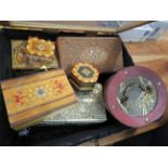 Vintage Display box containing jewellery boxes and