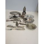 A collection of plated ware to include a pair of g