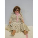 Early 20th Century Bisque Doll SH 1909 Original Ho