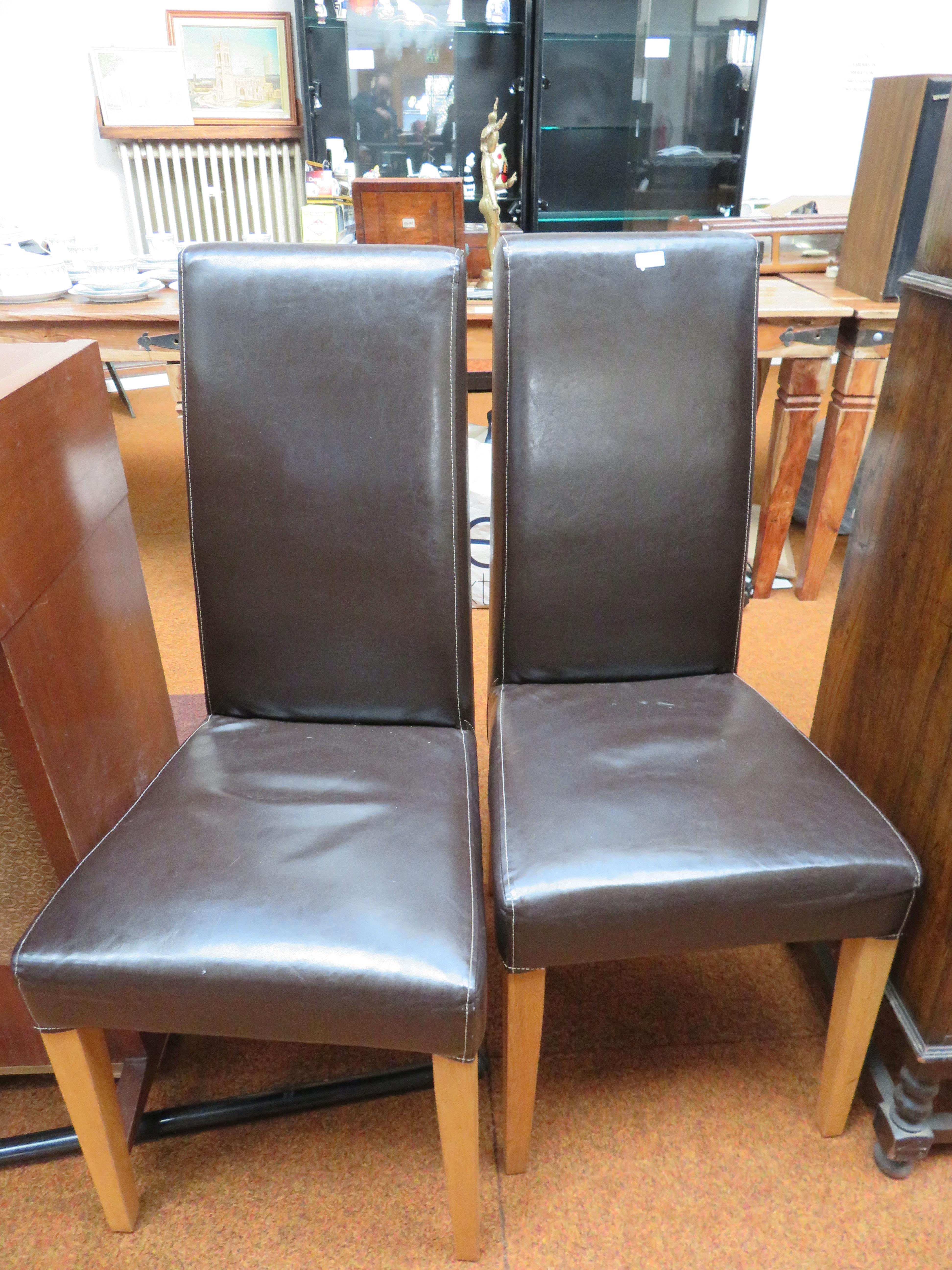 2 x Leatherette Dinning Chairs