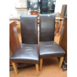 2 x Leatherette Dinning Chairs