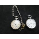 2 Silver fob watches