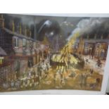 Bernard McMullen print signed with double blind st