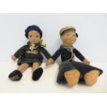 2 x Nora Wellings Rag dolls - T.S.S Van Dyke and