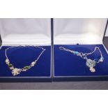 2 Boxed Silver Necklaces