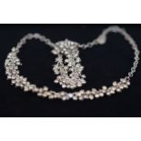 Silver Necklace and Bracelet Set