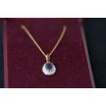 9ct Gold Sapphire Necklace