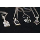 4 Silver Necklaces