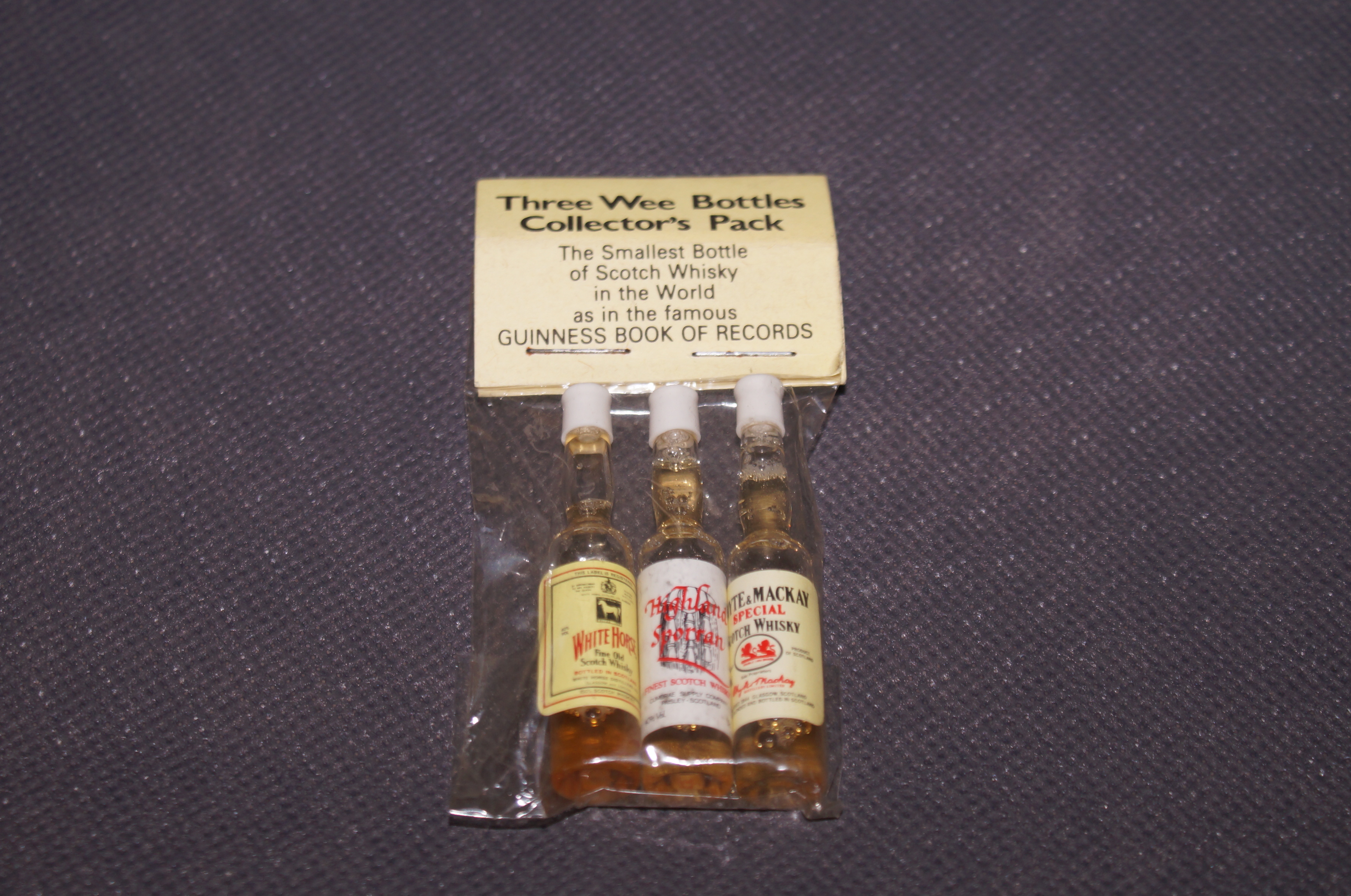 Three Wee Bottles Collector's Pack. The smallest b