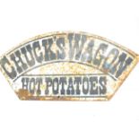 Chucks Wagon Hot potatoes Sign - 77cm wide