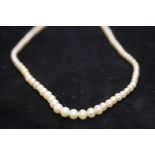 A String of Cultured Pearls with 9ct Gold Clasp w