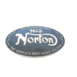 1 x Heavy Cast Iron Sign - Norton